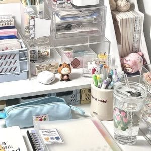 Combo Đồ Dùng Học Tập Aesthetic Pastel – Bộ Set Văn Phòng Phẩm "Dreamy Desk" Trang Trí Bàn Học Toàn Diện