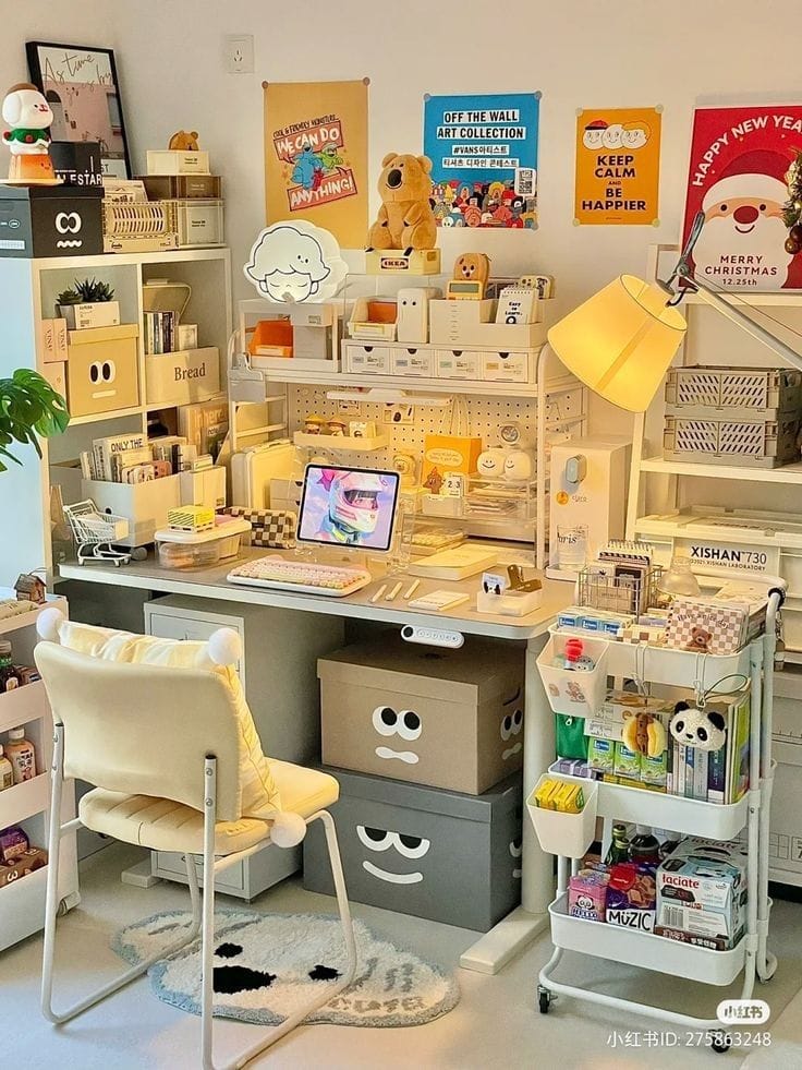 Mega Combo Đồ Dùng Học Tập & Decor Sunny Vibes – Bộ Set Bàn Học Thông Minh Tích Hợp Bảng Pegboard Và Kệ Lưu Trữ Đa Năng