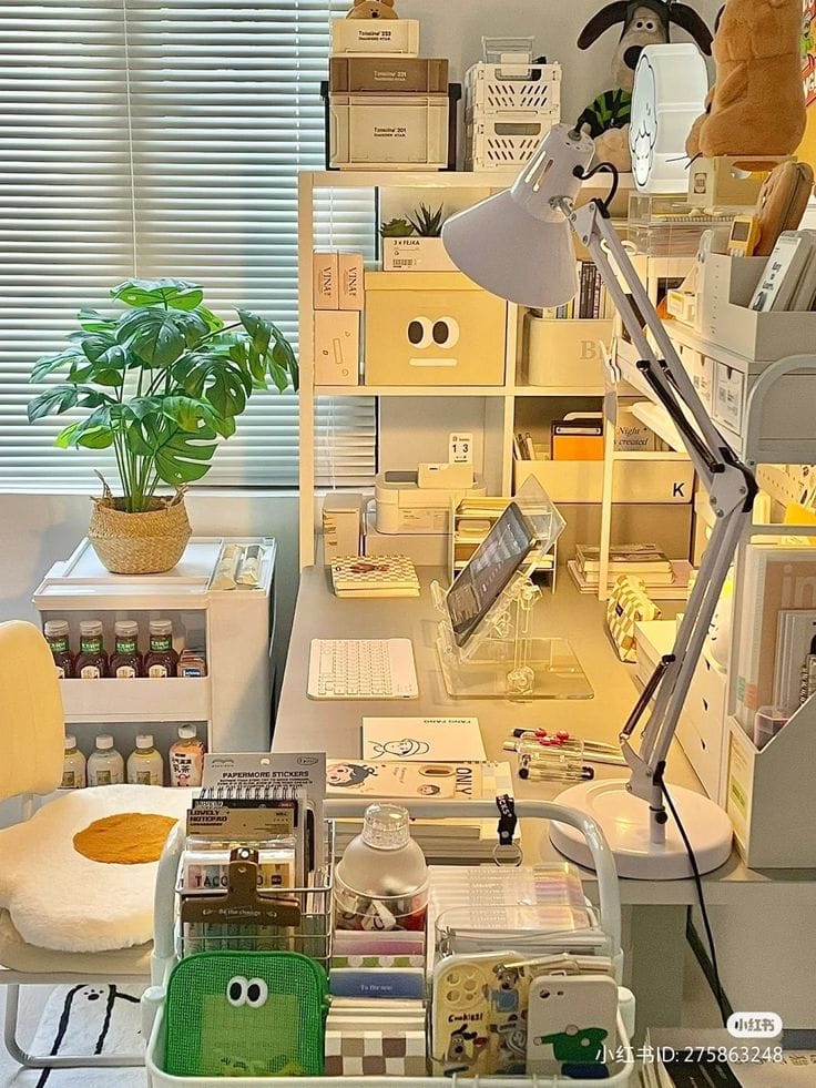 Mega Combo Đồ Dùng Học Tập & Decor Sunny Vibes – Bộ Set Bàn Học Thông Minh Tích Hợp Bảng Pegboard Và Kệ Lưu Trữ Đa Năng