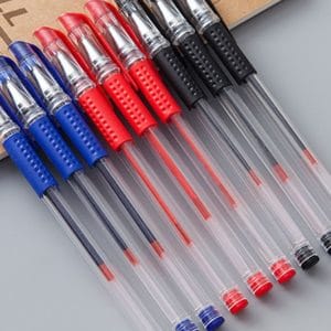 Bút Bi Nước (Gel) Văn Phòng Cao Cấp – Bút Viết Nét Thanh 0.5mm, Đệm Cao Su Chống Mỏi Tay (Xanh, Đỏ, Đen)